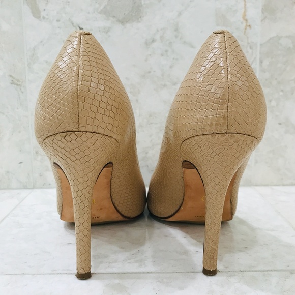 COLE HAAN {10.5} Pumps in Nude Faux Snakeskin - Picture 6 of 13